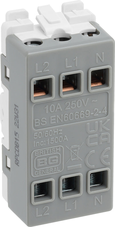 BG RPCDB15 Evolve Grid Black 10A 3 Pole Fan Isolator Switch Module ...